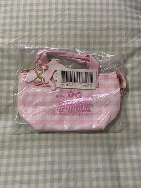 NWT Victoria’s Secret Pink x LoveShackFancy Mini Tote Bag Pink and White Plaid